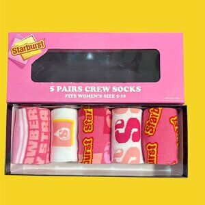 STARBURST 5 PAIRS OF FUN SOCKS NIB